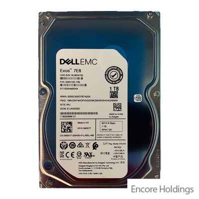 Dell 1 TB SATA 3.5-Inch Internal Hard Disk Drive - 7.2K RPM - 6 Gbps - M33YT