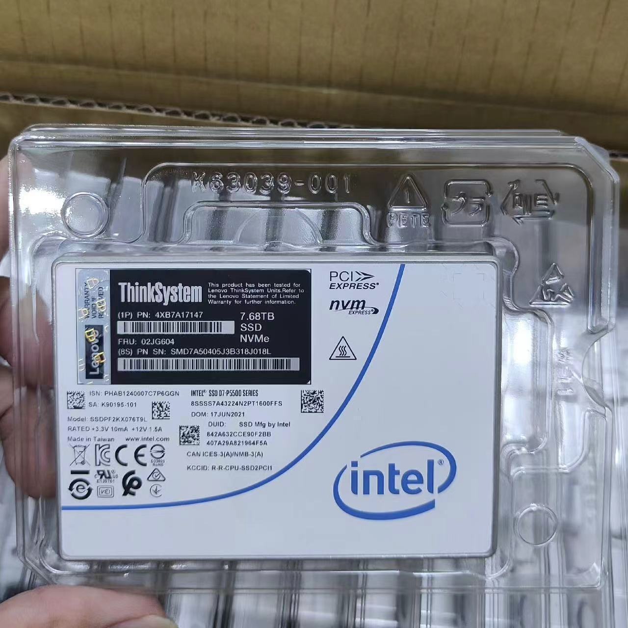 IHTEL SSD 07-P5500 SERIES 7.68TB NVME U.2 2.5