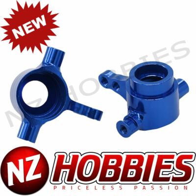 NZH Aluminum Front Steering Knuckles Set BLUE for 1/10 Traxxas Slash 4x4