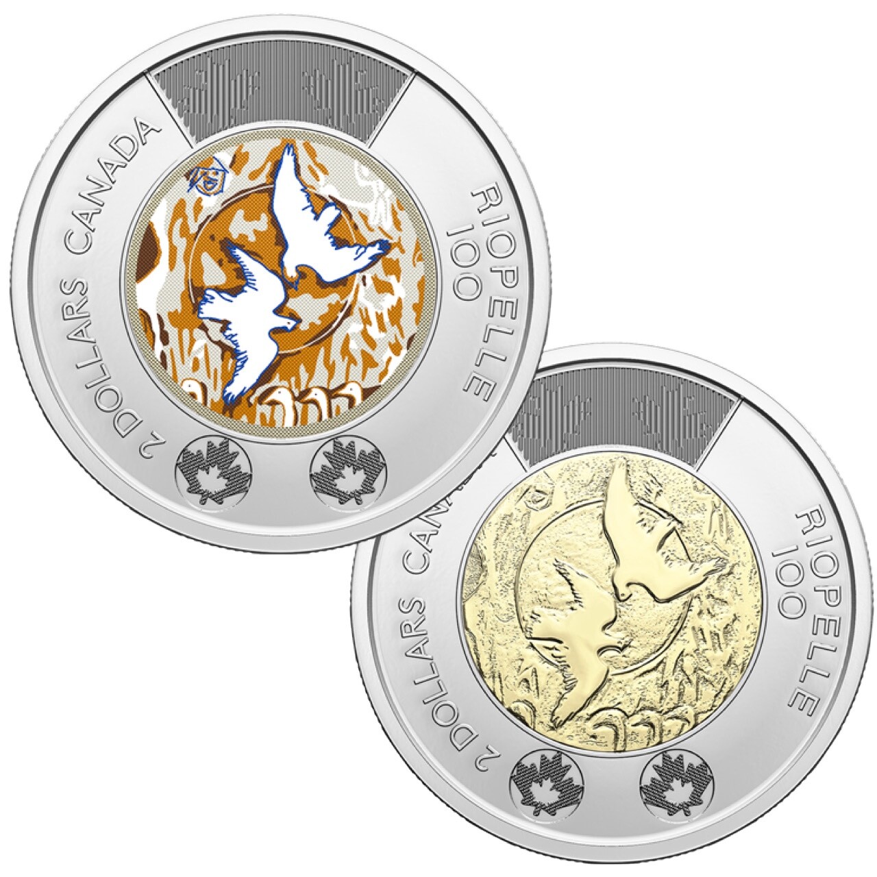 2023 Canada $2 Toonie Art of Jean Paul Riopelle Colour / Non 2023 Canada $2 Toonie Art of Jean Paul Riopelle Colour / Non