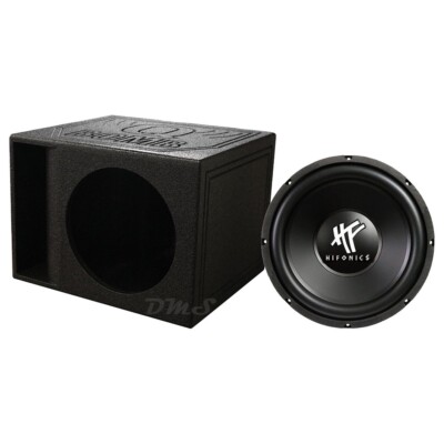 Hifonics HFX12D4BK Package | 12'' 800W DVC 4 Ohm Car Subwoofer & QBomb Ported Box