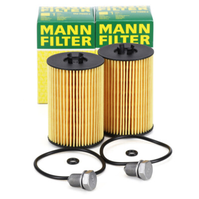 2x MANN HU7020z Ölfilter + Schraube für VW GOLF 6 7 PASSAT T6 A3 A4 1.6/2.0 TDI