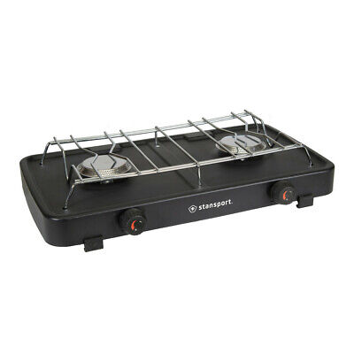Stansport Double Burner Heavy Steel Grate Propane Camp Stove