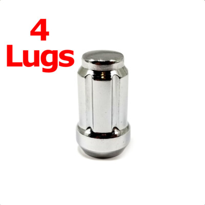 4x Excalibur 98-0396 Lug Nuts 12x1.25 6-Point Spline Chrome Closed End HD EC