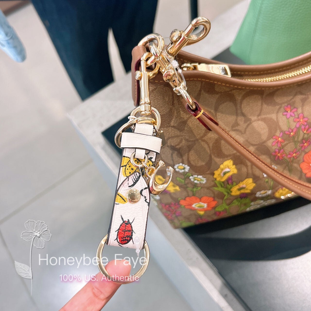 NWT Coach Trigger Snap Bag Charm With Creature Print CR463