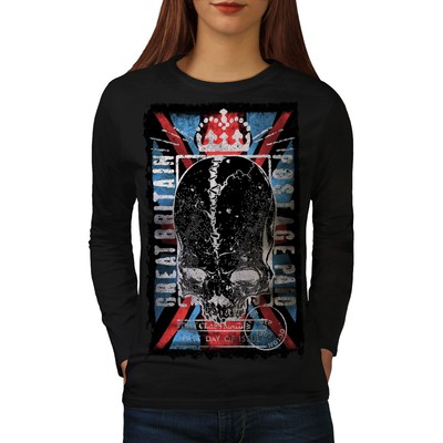 Wellcoda Great Britain Queen Postal Womens Long Sleeve T-shirt