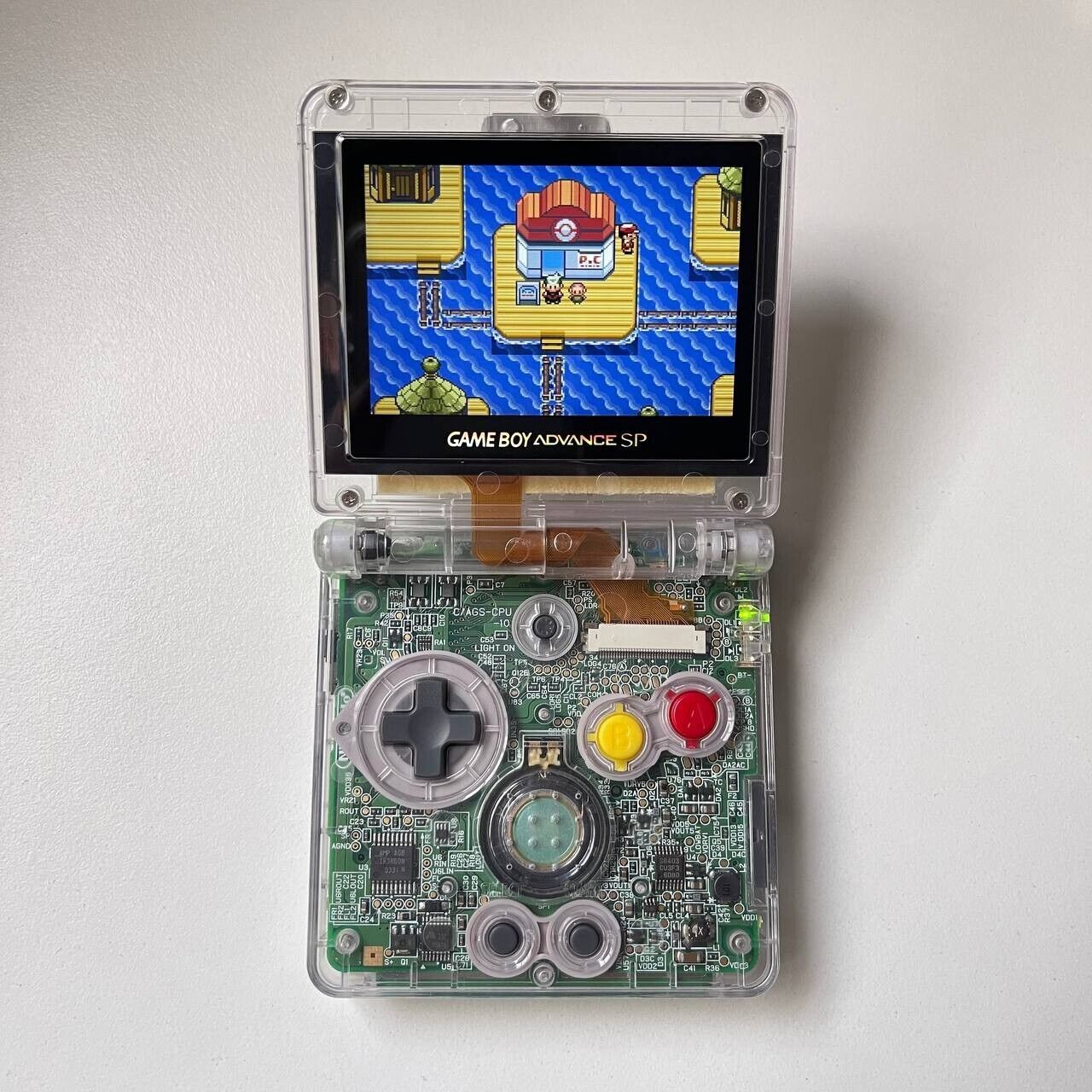 Nintendo GBA SP Game Boy Advance SP Crystal Clear IPS Nintendo GBA SP Game Boy Advance SP Crystal Clear IPS