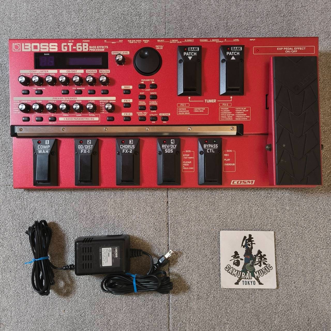 BOSS GT-6B Multi Bass Guitar Effects Processor Pedal From