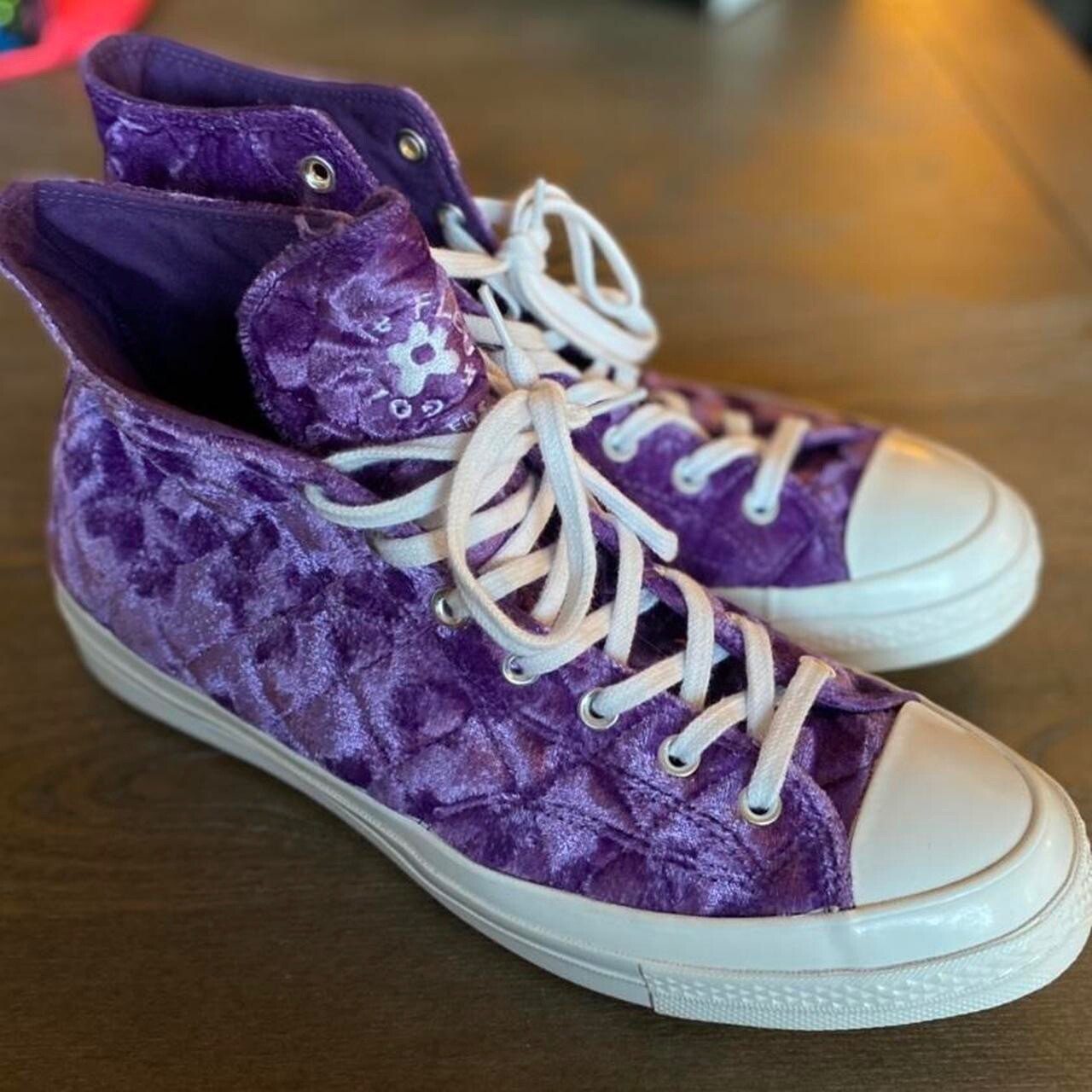 Size 12- Converse Chuck 70 High x Golf Le Fleur Quilted Velvet Purple USED:  купить с доставкой из США, цена 13 490 руб - (234510286313)