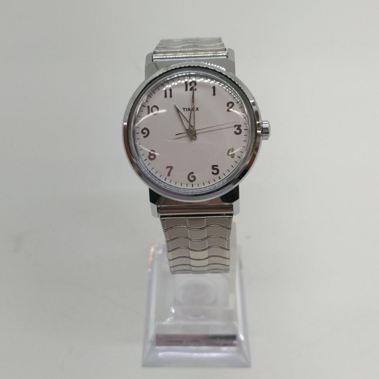 Timex Electric Quartz Men's Watch White Dial Round Vintage