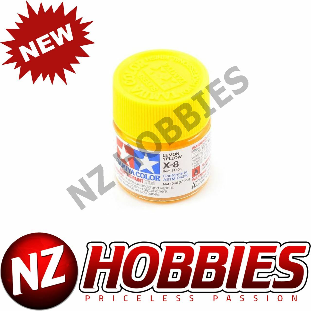 TAMIYA TAM81508 Acrylic Mini X8, Lemon Yellow | eBay