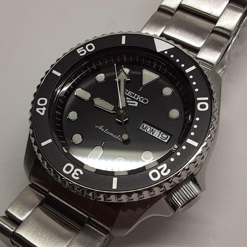 Pre-owned Seiko 5 Sports Automatic Black Dial Analogue Men's Watch Srpd55k1 / Sbsa005us