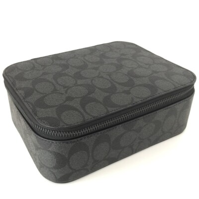 COACH Tech Organizer Colorblock Signature Canvas Leather Leather 