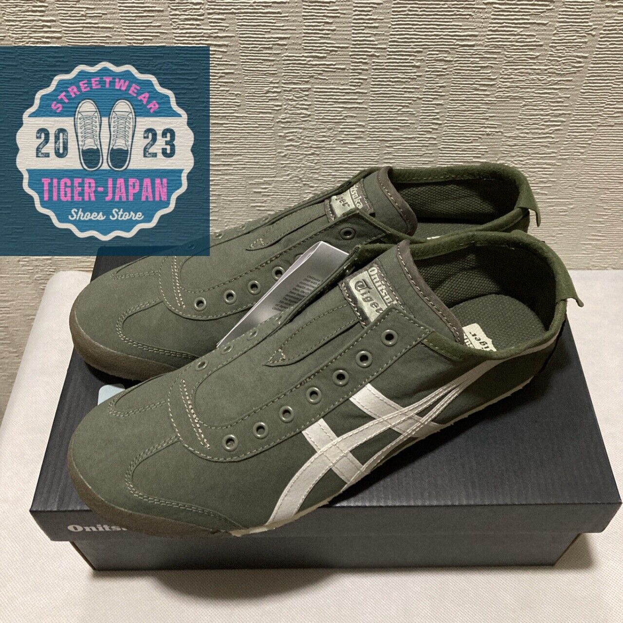 Onitsuka Tiger MEXICO 66 SLIP-ON 1183B603 301 MANTLE GREEN BIRCH Unisex Shoes Onitsuka Tiger MEXICO 66 SLIP-ON 1183B603 301 MANTLE GREEN BIRCH Unisex Shoes