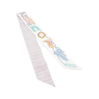 Authentic HERMES CHEVALOSCOPE NEON Twilly POINTILLE 853954S Scarf  #260-006-4...