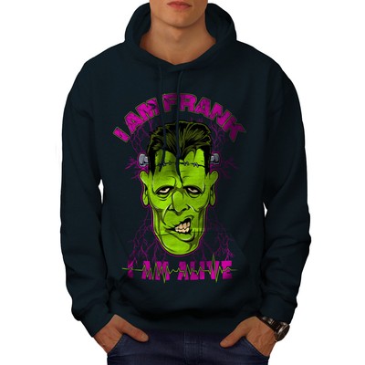 Wellcoda Alive Frank Dead Frankenstein Mens Hoodie