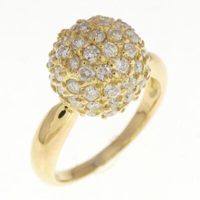 Authentic K18YG Diamond Ring 1.00CT #260-006-197-7686 | eBay