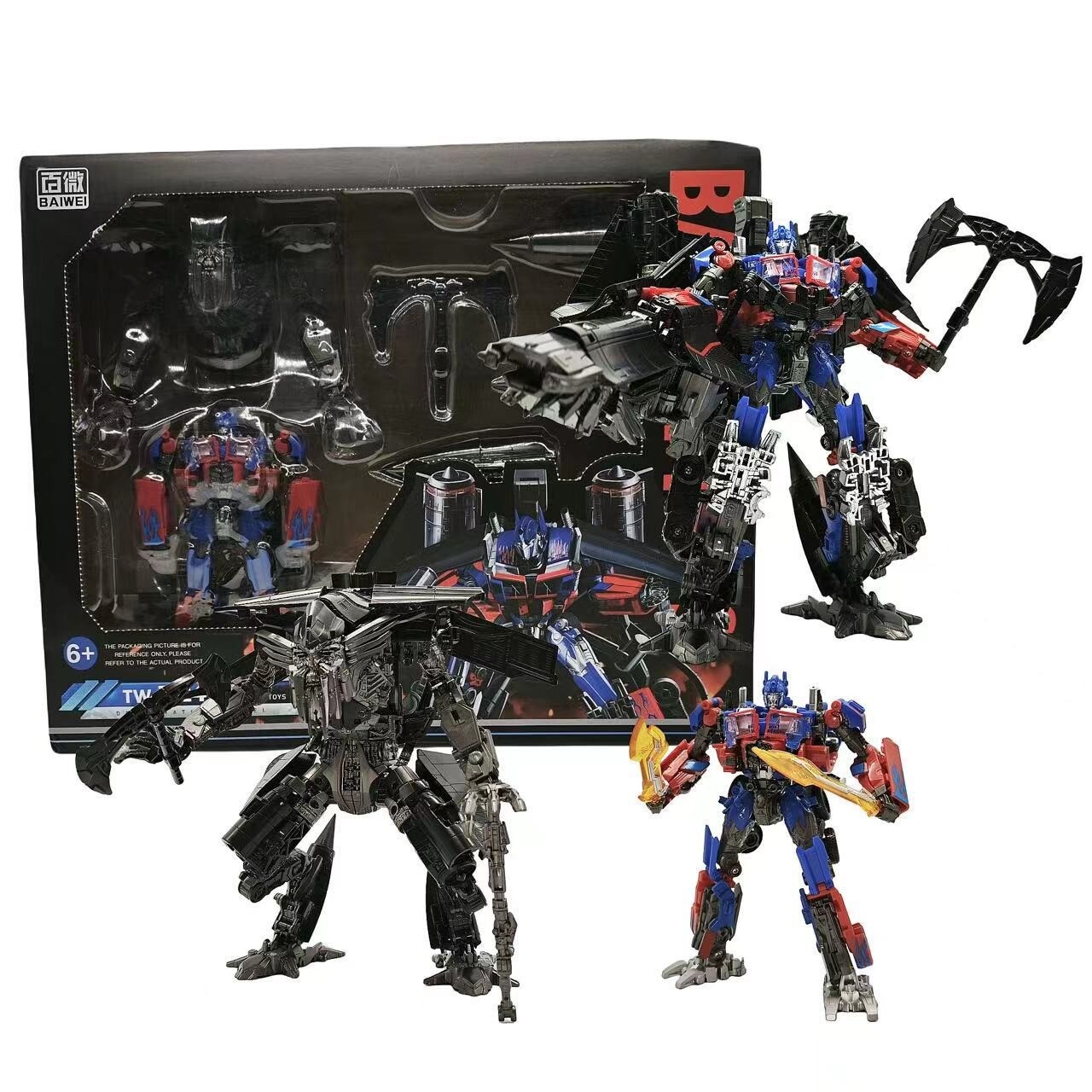 NEW Baiwei TW1124 Skyfire Jetfire & Prime 2 Piece Set NEW Baiwei TW1124 Skyfire Jetfire & Prime 2 Piece Set