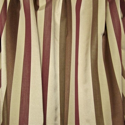 11+ Yards Grosgrain+Satin Stripe Decorator Designer Fabric in Beige/Mocha/Berry