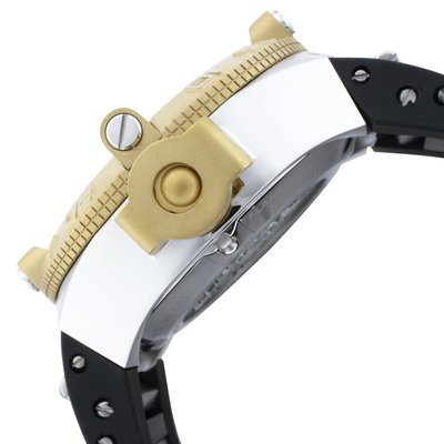 Pre-owned Invicta Swiss Made  1157 Subaqua Noma Iv Gmt Two-tone Black Dial Men's Watch