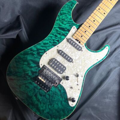 ギター SCHECTER EX-V-24 Black Turquoise SCHECTER EX V 24 CTM FRT Black Turquoise (S/N:110615) (07/26