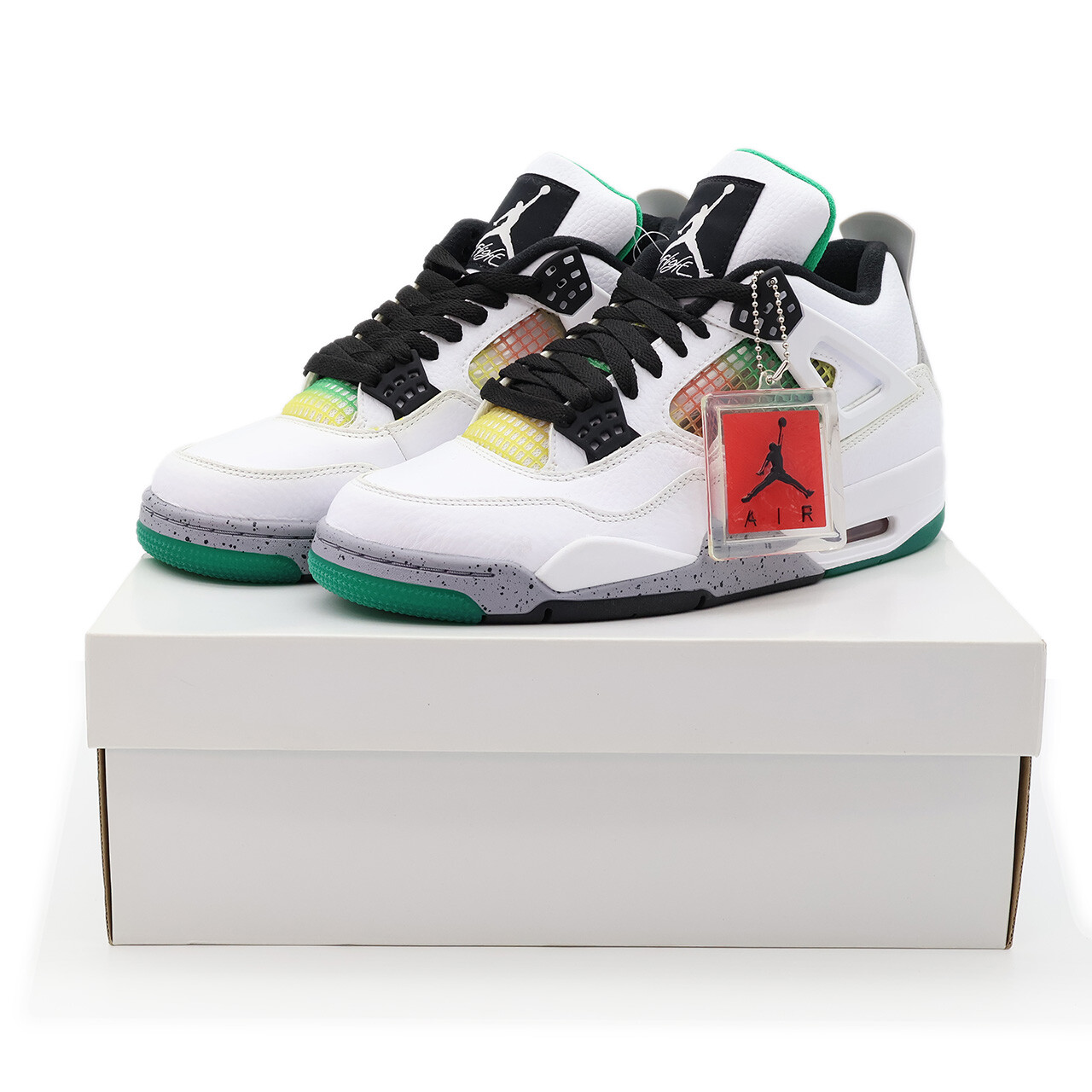 AQ9129-100 Nike Air Jordan 4 Retro Lucid Green Rasta AQ9129-100 Nike Air Jordan 4 Retro Lucid Green Rasta
