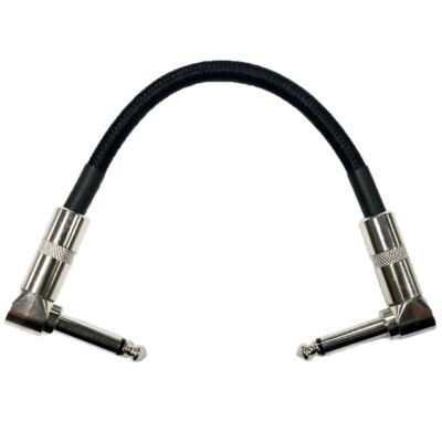 Strukture S6P48 Dual Right Angle Woven Patch Cable, 6'' inch, Black