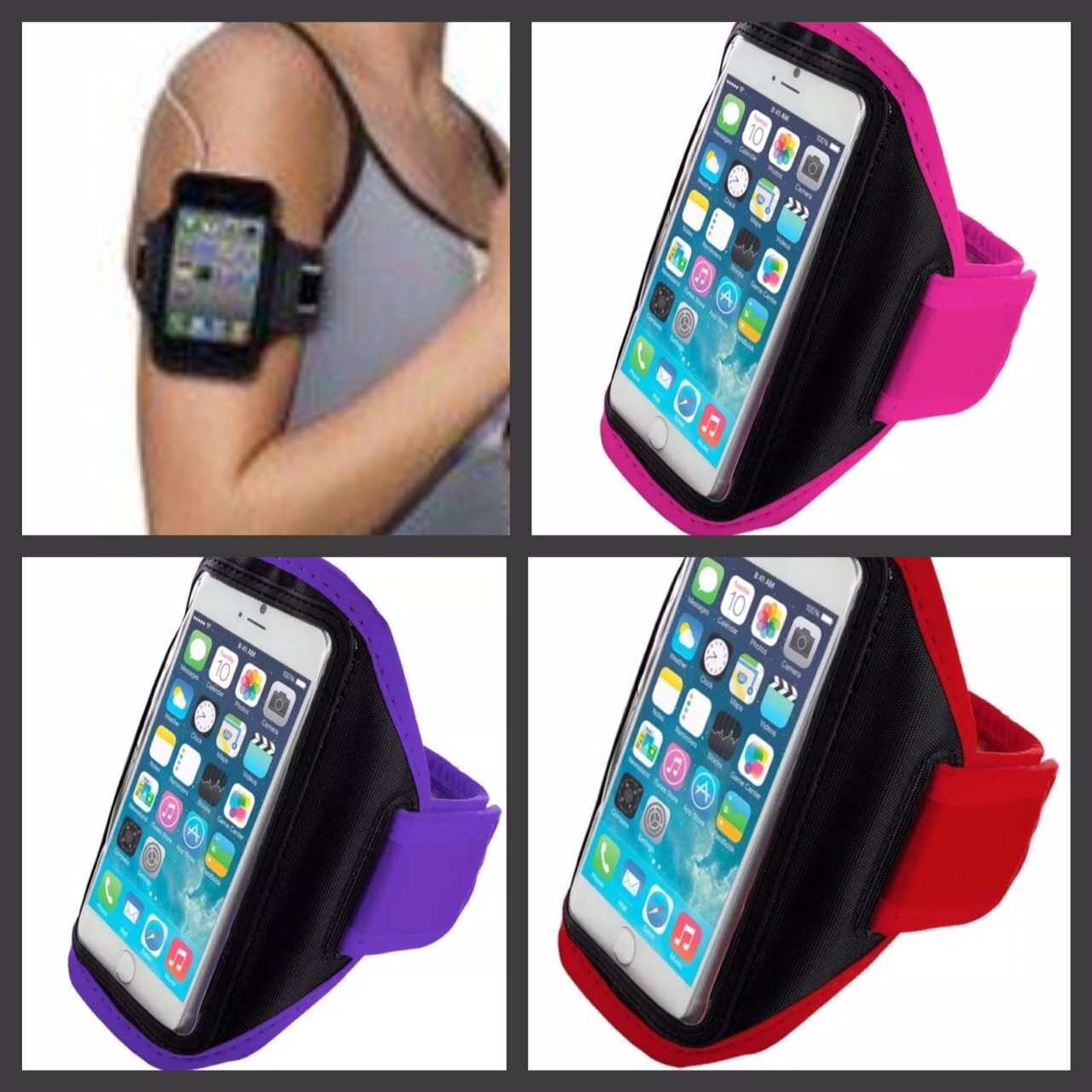 Sports Armband Case Holder Gym Running Jogging Arm Band Strap For
