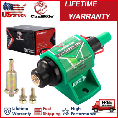 12D Micro Electric Diesel Fuel Pump Universal 5/16 inch Inlet 12V 35 GPH 5-9PSI