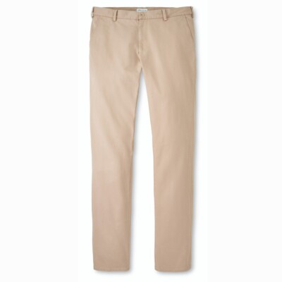 Peter Millar Raleigh Flat Front Twill Washed Pima Cotton Chino Pants $125 34x35