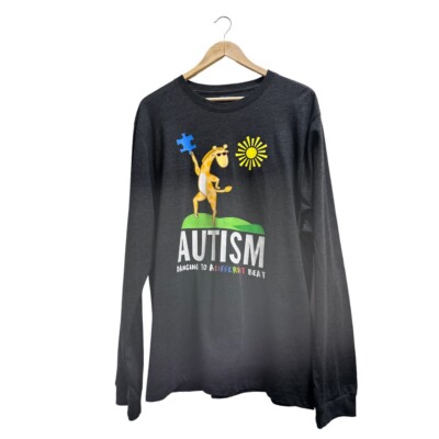 Autism Speaks Awareness Unisex Dancing to a Different Beat Graphic Large T-shirt