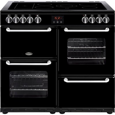 Belling SANDRINGHAM100E 100cm Electric Range Cooker 6 Burners A/A Black