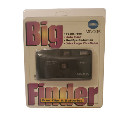 Camera Minolta F10BF 35mm Big Finder Strap w/Auto Flash Free Film FACTORY SEALED