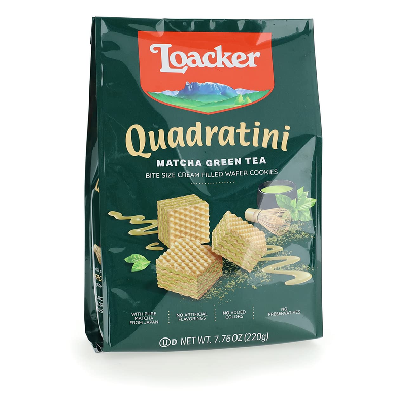 Quadratin Premium Matcha Green Tea Wafer Cookies, 220G/7.76Oz Good Quality, Heal