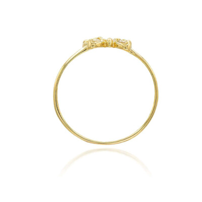 Pre-owned Fdj Gold Butterfly Cz Hope & Rebirth Ring (available In Yellow/rose/white Gold) In Yellow Gold