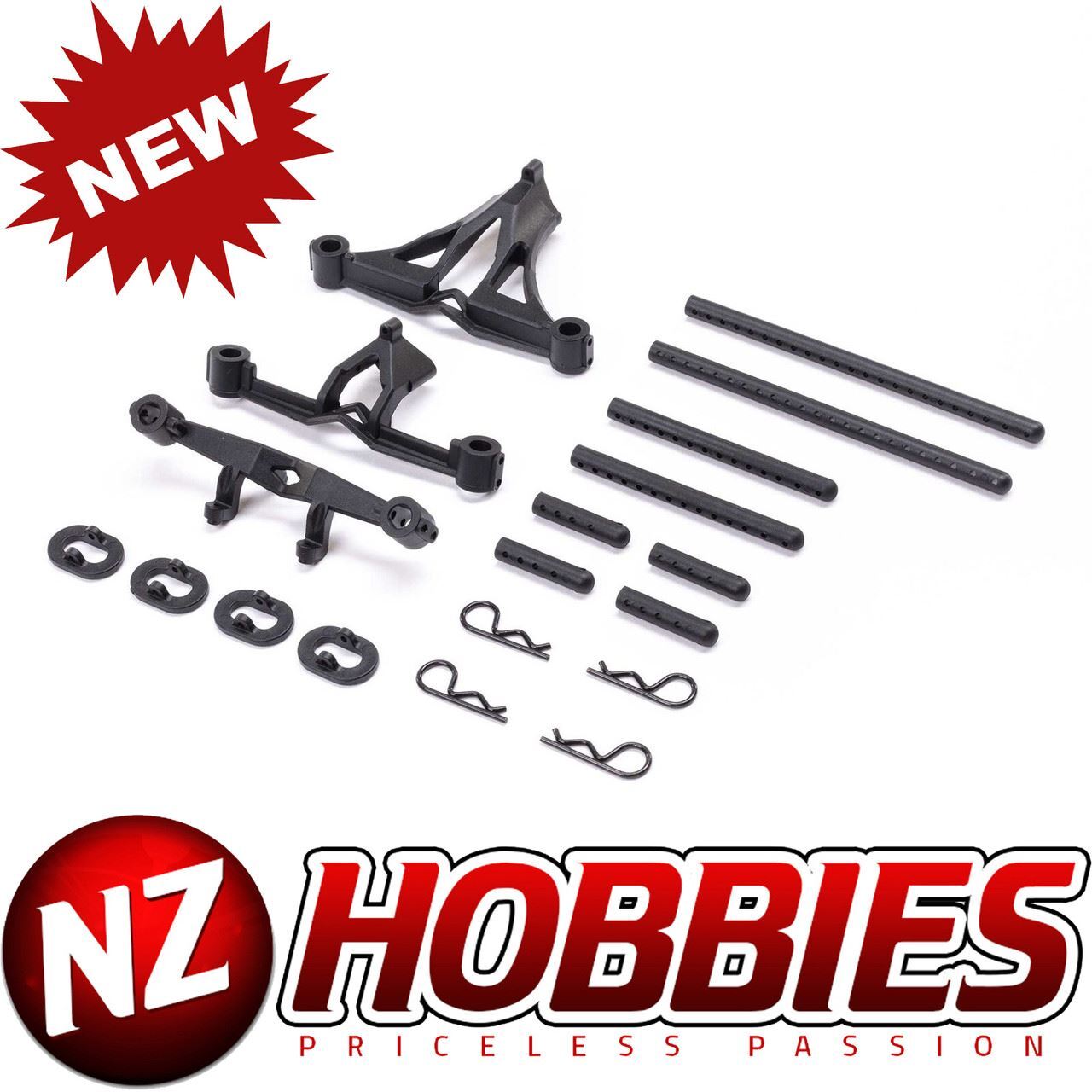 LOSI LOS211033 Body Mount Set & Posts: Mini Drag