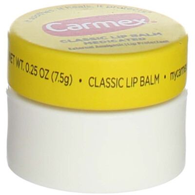 5 Pack Carmex Classic Medicated Lip Balm Jar, Original, 0.25 oz