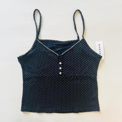 BNWT Brandy Melville/John Galt Tiffany Polka dot Button Tank Cotton
