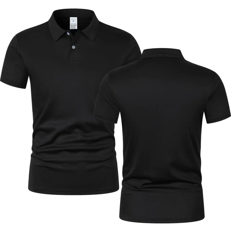 2025 Solid Color Polo Shirt Ultra-Light Men'S Quick-Drying Breathable Sweat-Wick