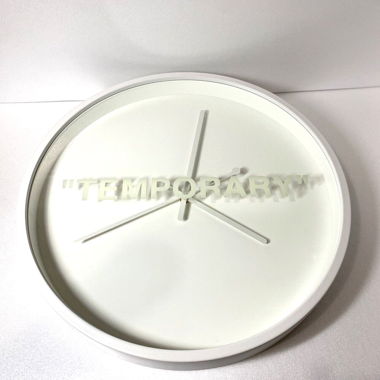 Virgil Abloh X IKEA MARKERAD Temporary Wall clock white Excellent