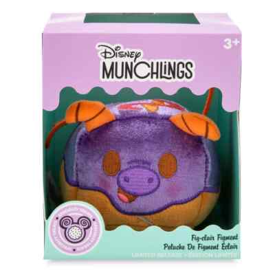 Disney Parks LR Munchlings 4in'' Plush EPCOT Festival of Arts Figment Fig-Clair