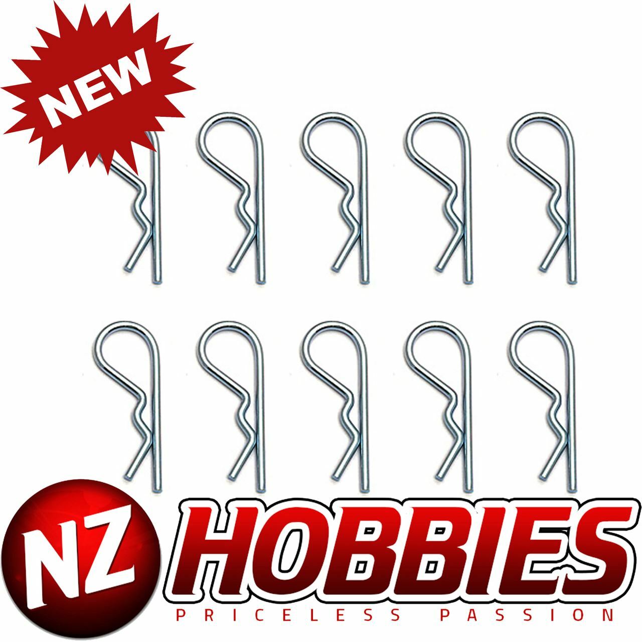 NZ Hobbies 1834 Body Clips (10) for 1/10 Scale T-Maxx / Revo
