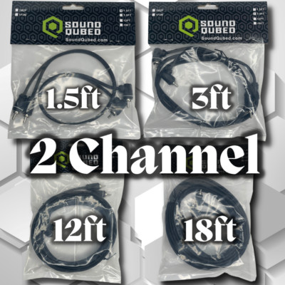 SoundQubed Twisted OFC 2-Channel Twisted RCA Cable 12ft