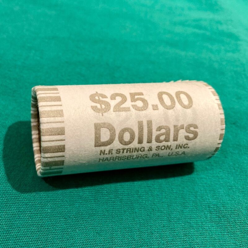 Unsearched $1 Dollar 25 Coins Roll from Minneapolis Fed Branch often D-Mint