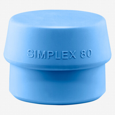 Halder Simplex Soft Blue Rubber Replacement Face Insert, Non-Marring, 3.15''