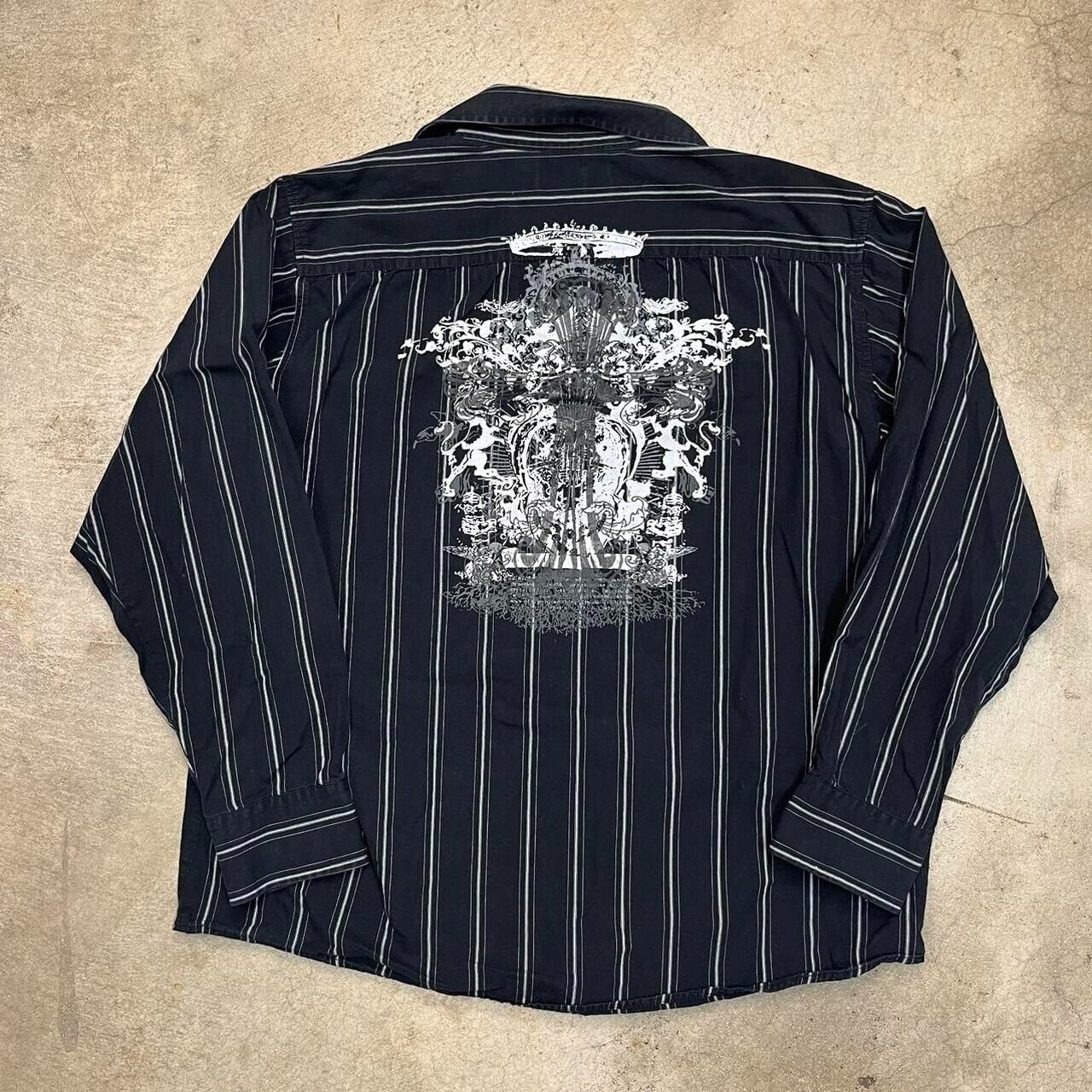 Y2K Eighty Eight grunge cyber emo black and white pinstripe Y2K Eighty Eight grunge cyber emo black and white pinstripe