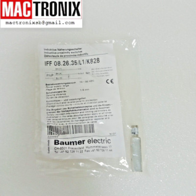 Baumer Electric IFF 08.26.35/L1/K828 Inductive Proximity Switch (New Condition)