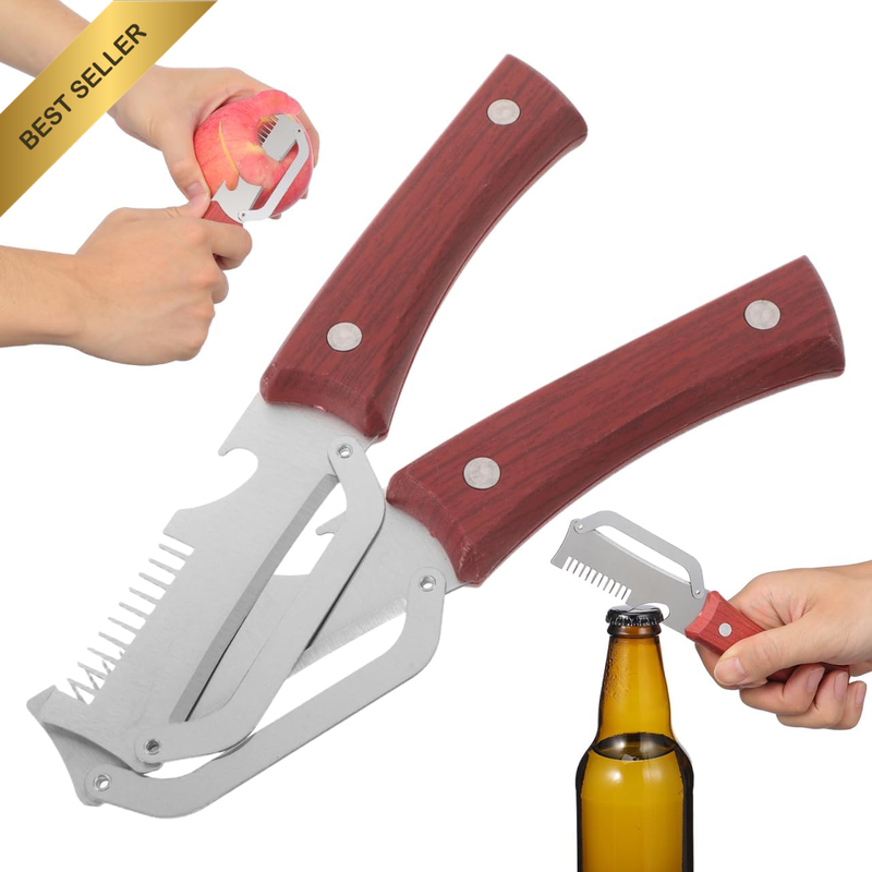 2 Pack 3-In-1 Vegetable Peelers, Integrated Bottle Openers