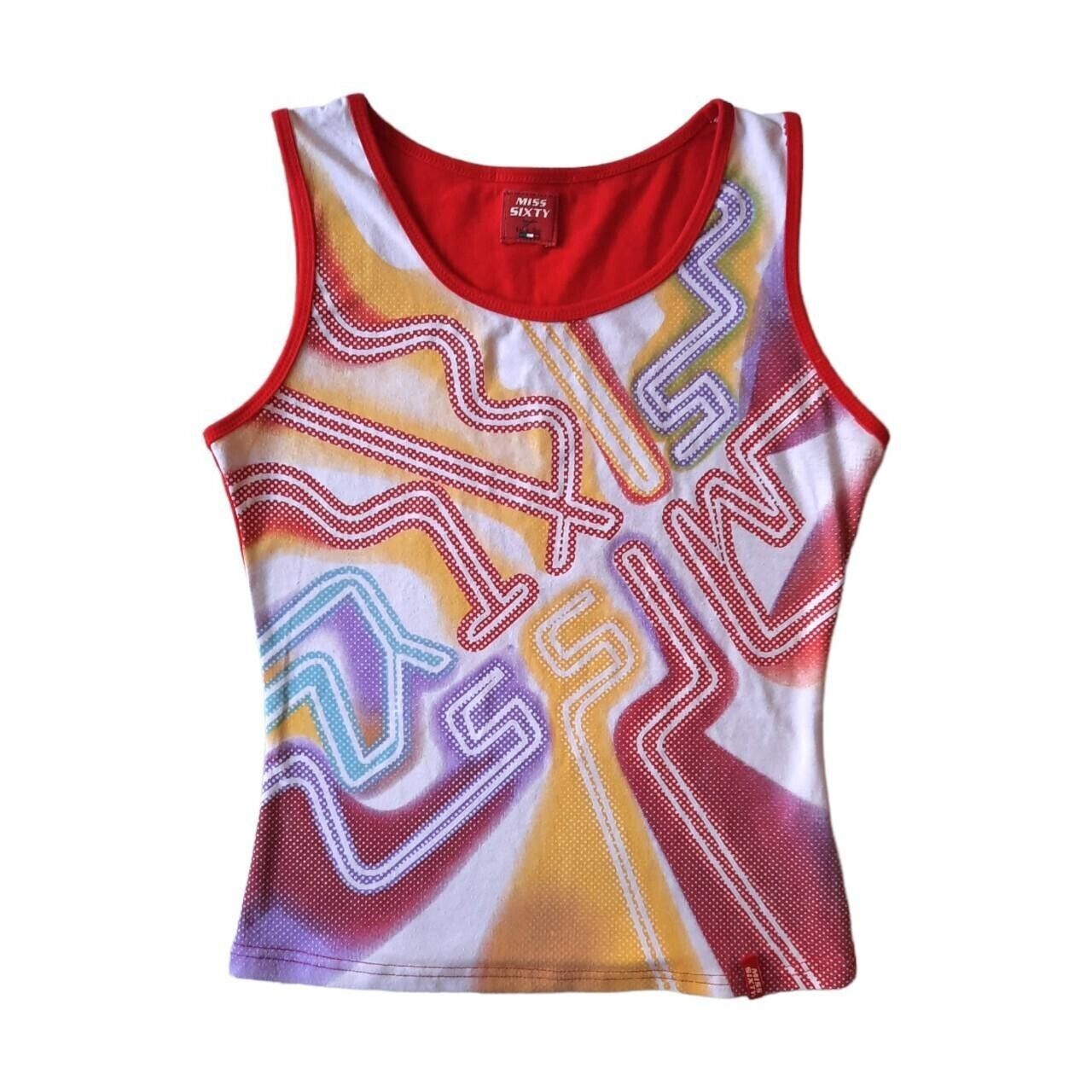 Miss Sixty Graphic Tank Top - fits:XS/S, cybery2k, alternative, kidcore, y2k.. Miss Sixty Graphic Tank Top - fits:XS/S, cybery2k, alternative, kidcore, y2k..