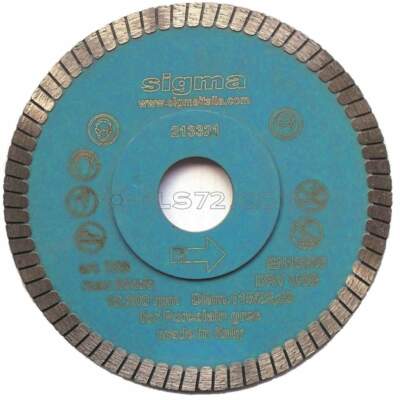 DIAMOND BLADE DISC FOR FIRED TILES GRES MARBLE FOR ELECTRIC GRINDER SIGMA